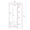 Tuhome Austral 3 Door Armoire with Drawers, Shelves, and Hanging Rod, Light Oak/Black CDW6598 - alternate 3